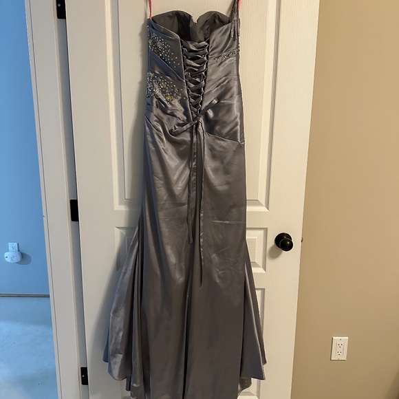 Flirt by Maggie Sottero Silver Mermaid Gown - Picture 3 of 5